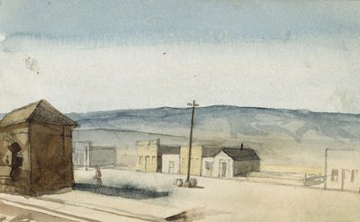 Estación en el Ferrocarril del Norte del Pacífico, Territorio de Idaho, 1869-71 de Vincent Colyer